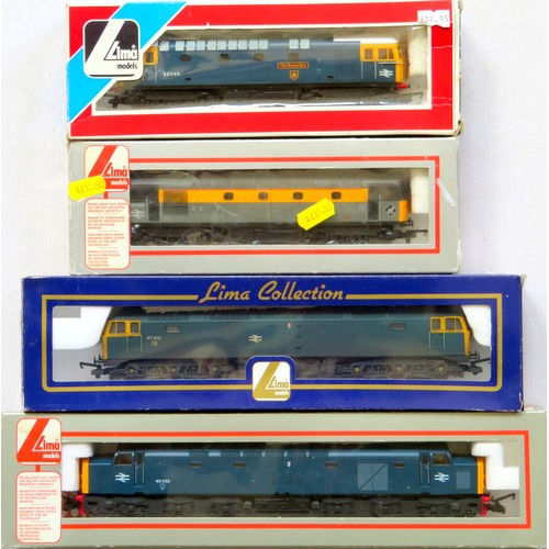 110 - LIMA 00 gauge Diesel Locos comprising: Class 40 No. 40052 BR blue, Class 47 No. 47310 BR blue weathe... 