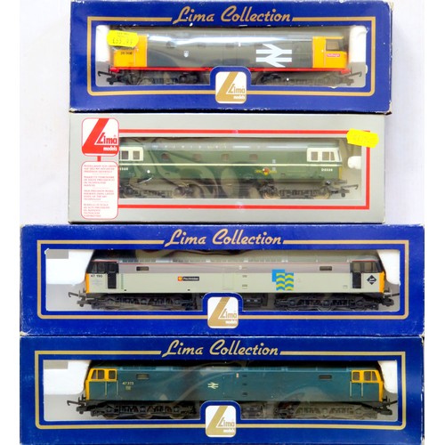 112 - LIMA 00 gauge Diesel Locos comprising: Class 40 No. 40126 BR blue, Class 47 No. 47375 BR blue weathe... 