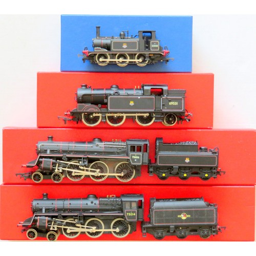 133 - DAPOL / AIRFIX / MAINLINE / BACHMANN 00 gauge BR lined black Steam Locos comprising: Dapol 0-6-0 No.... 