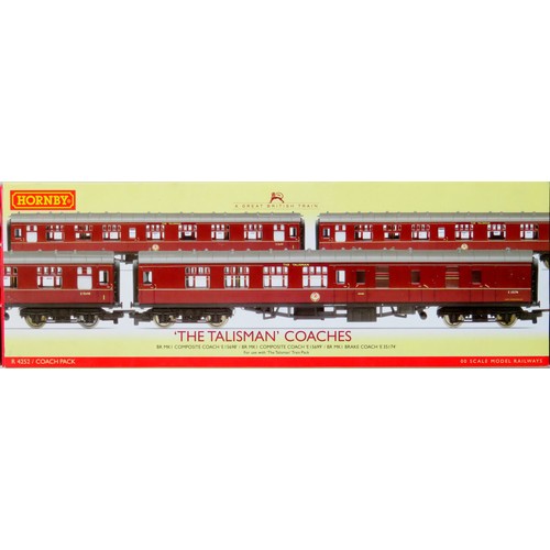 160 - HORNBY (China) 00 gauge R4252 “The Talisman” Coach Pack containing: 3 x BR Mk.1 Coaches (2 x Mk.1 Co... 