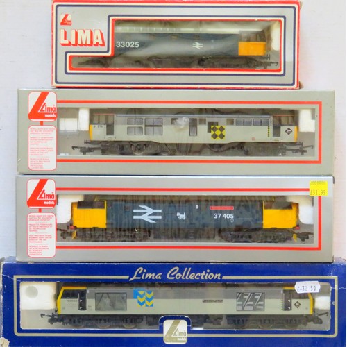 165 - LIMA 00 gauge Diesel Locos comprising: Class 37 “Strathclyde Region” No. 37405 BR blue, Class 60 “Ro... 
