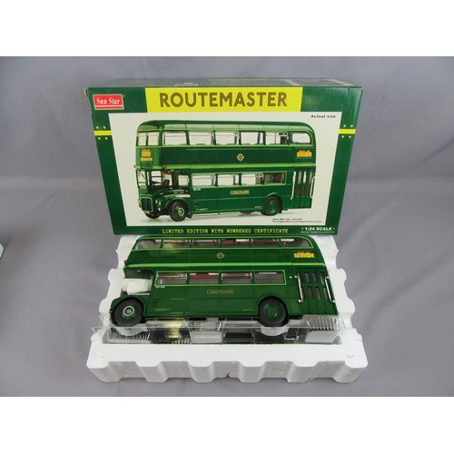 223 - SUNSTAR 1/24 Routemaster Double Decker Bus “Greenline”. Mint in a Near Mint Box.