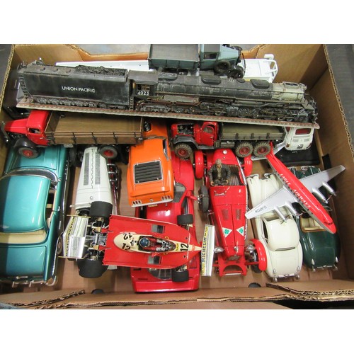 230 - MODEL KITS, quantity of built kits to include military aircraft and vehicles, cars, trains and other... 