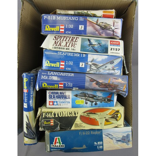 235 - AIRCRAFT MODEL KITS to include Airfix, Italeri, Revell, Fujimi and others. Excellent to Mint (conten... 