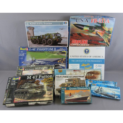 236 - MODEL KITS to include Ships, Military and Figures by Airfix, Italeri and Revell. Excellent to Mint (... 