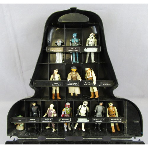 239 - STAR WARS Carry Case with 18 assorted vintage figures. Figures are Good to Excellent in a Good Plus ... 