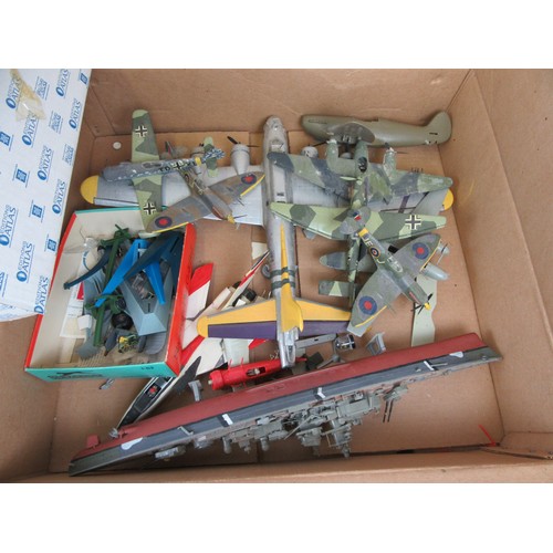 245 - DINKY Military Aircraft plus assorted built/part-built military related kits. Poor to Good.