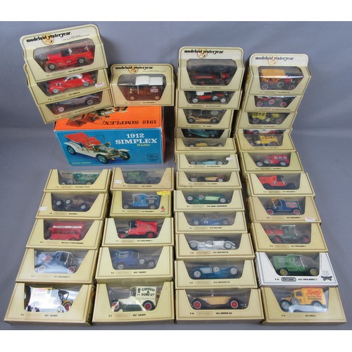 249 - MATCHBOX MODELS OF YESTERYEAR, 33 boxed models plus Matchbox Skybusters and boxed 1912 Simplex Solid... 