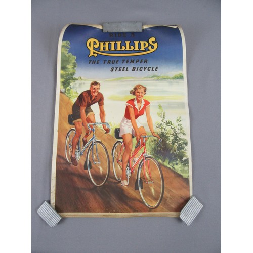 274 - VINTAGE 1950's BICYCLE POSTERS to include 4x paper poster for Philips bicycles, Hercules “5 Star” de... 