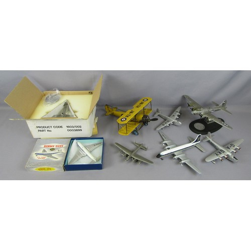 448 - MODEL AIRCRAFT group to include Dinky 999 DH Comet, Corgi and Franklin Mint Hurricane Mk.1plus Tinpl... 