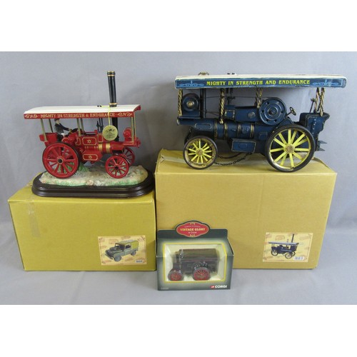 458 - COLLECTION of Steam related models to include hand-made metal Showman’s Engine, plus hand-made metal... 