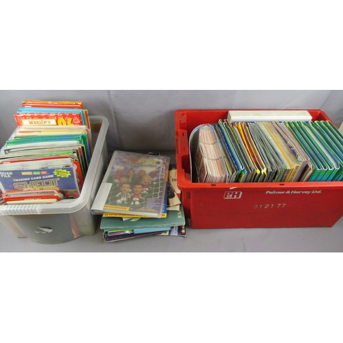 486 - FOOTBALL STICKER ALBUMS and trading card albums plus football related books. Not checked for complet... 