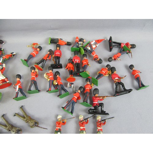 497 - BRITAINS, vintage lead and plastic military figures. Fair to Good (some damaged). (qty)