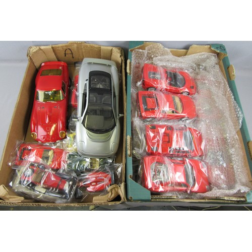 498 - SCALE MODELS to include 1/24 and 1/18 Burago (mostly Ferrari) and others plus 1/12 Revell Ferrari 25... 