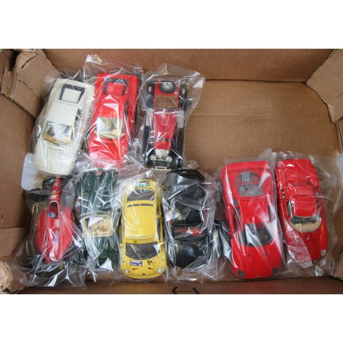 498 - SCALE MODELS to include 1/24 and 1/18 Burago (mostly Ferrari) and others plus 1/12 Revell Ferrari 25... 