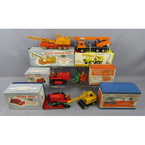 502 - DINKY TOYS Plant Vehices to include 571 Coles Crane, 14c Fork Lift Truck, 963 Blaw Knox Tractor, 961... 