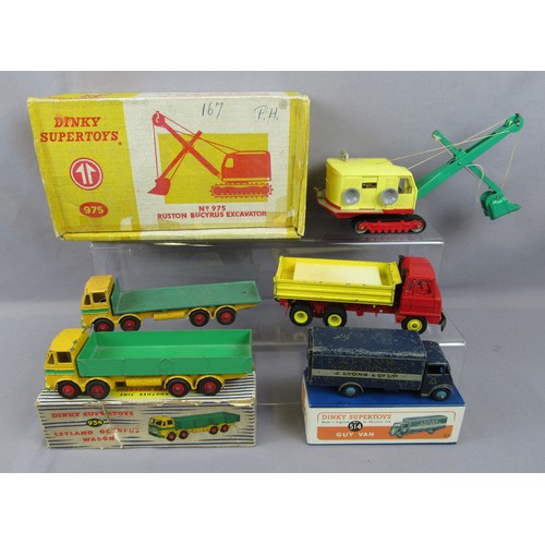 503 - DINKY TOYS to include 975 Ruston Bucyrus Excavator, 934 Leyland Octopus Wagon, 514 Guy Van ‘Lyons Sw... 