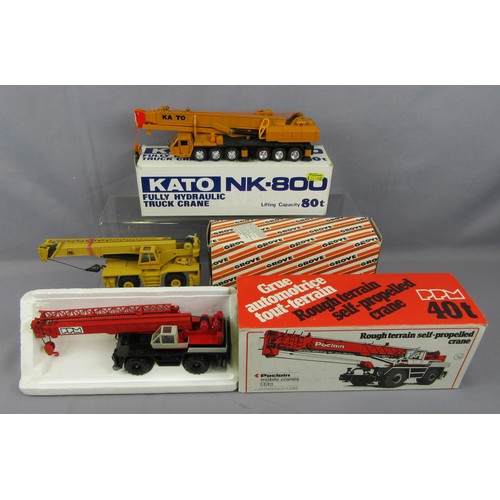 511 - CRANE LORRIES to include NZG Nr.178 Grove RT 45/50, SHINSEI MINI Crane Kato NK-800 Hydraulic Crane T... 