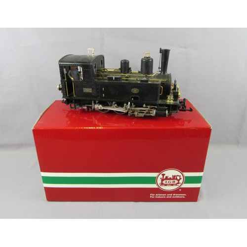 364 - LGB G Scale 3.5” Gauge Tank Locomotive comprising Corpet Louvet 0-6-0T No 56 black, 24v DC, Cat No 2... 