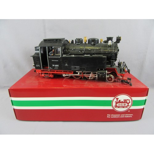 368 - LGB G Scale 3.5” Gauge Tank Locomotive comprising Deutsche Reichsbahn 2-6-2T No 996001 Black. 24v DC... 