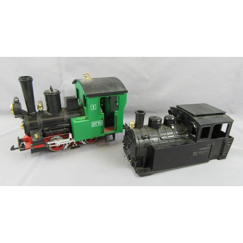 375 - LGB G Scale 3.5” Gauge Tank Locomotive comprising 0-4-0T No 1 Otto. Green.24v DC  Cat No 92179.  Bod... 