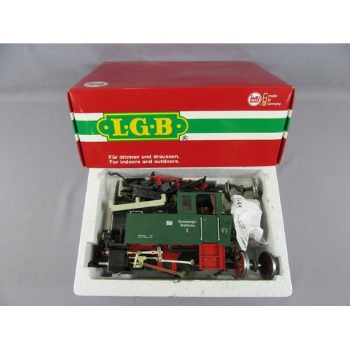 382 - LGB G Scale 3.5” Gauge Tank Locomotive comprising Borsig 0-4-0T No 2 Spremburger Stadtbahn. Green. 2... 