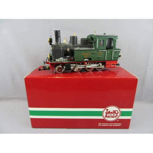 383 - LGB G Scale 3.5” Gauge Tank Locomotive comprising Arn Jung 2-6-0T Spreewald Dev. Green/black. 24v DC... 