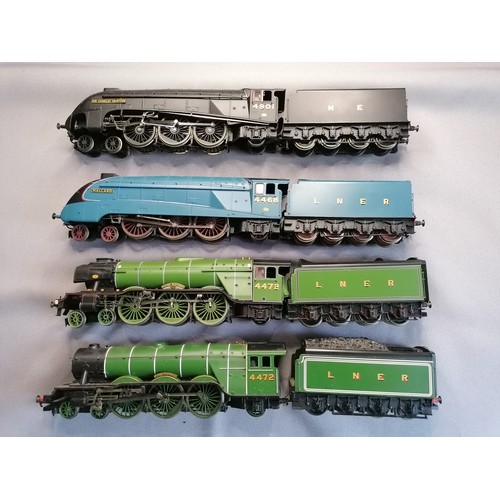 559 - HORNBY (CHINA) 00 Gauge LNER Loco’s comprising Class A4 4-6-2 No.4468 Mallard blue, Class A4 4-6-2 N... 