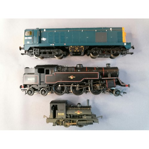 573 - BACHMANN 00 Gauge Loco’s comprising Type 20 Diesel No.20192 blue, some white paint overspray on roof... 