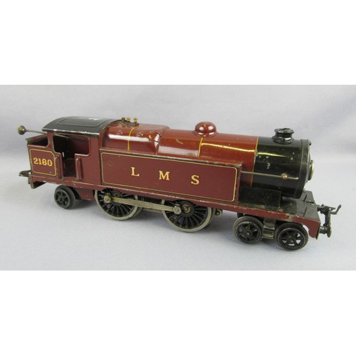 531 - HORNBY 0 Gauge 20volt Electric 4-4-2 Tank Locomotive LMS No 2180 lined red. Good Plus, no Box.