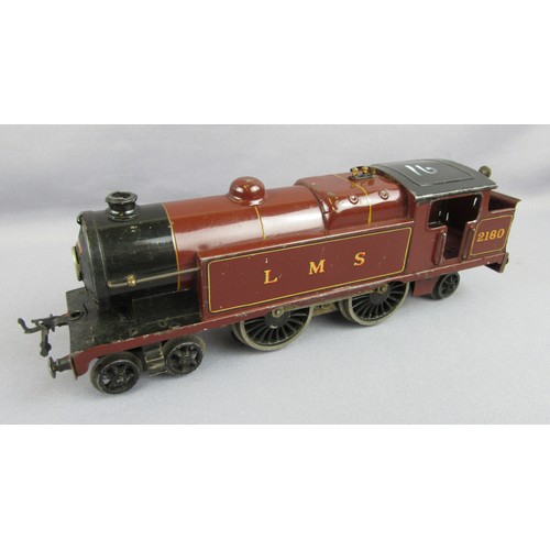 531 - HORNBY 0 Gauge 20volt Electric 4-4-2 Tank Locomotive LMS No 2180 lined red. Good Plus, no Box.