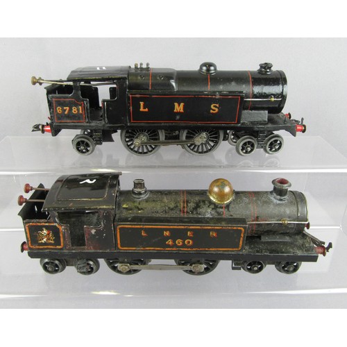 532 - HORNBY 0 Gauge Clockwork 4-4-4 Tank Locomotive LNER No 460 lined black, 4-4-2 Tank Locomotive LMS No... 