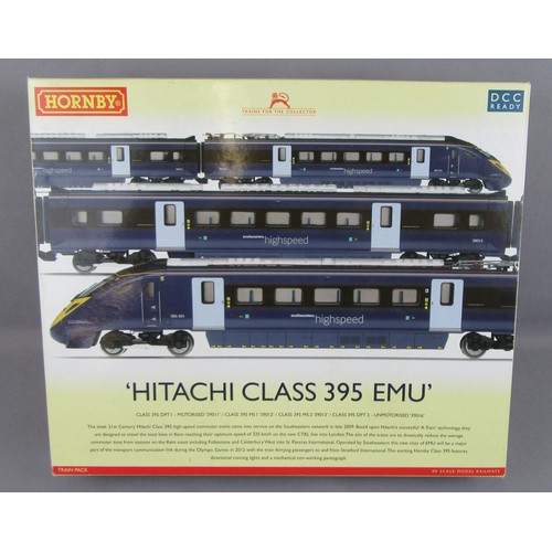 562 - HORNBY 00 Gauge R2821 Hitachi Class 395 EMU Train Pack comprising DPT1 Motorised No.39011, MS1 No.39... 