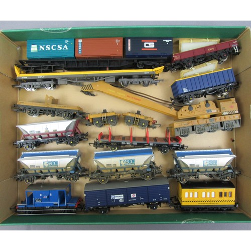 574 - HORNBY 00 Gauge Rolling Stock comprising Breakdown crane & match wagons, track cleaning coach, bogie... 