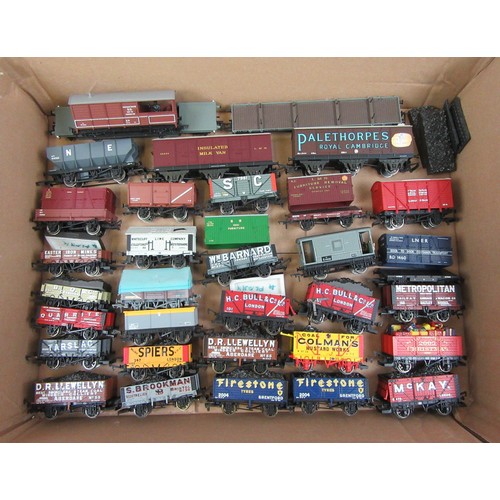 578 - HORNBY 00 Gauge Assorted Wagons many private owner includes bogie bolster, bogie welltrol, 6 wheel v... 