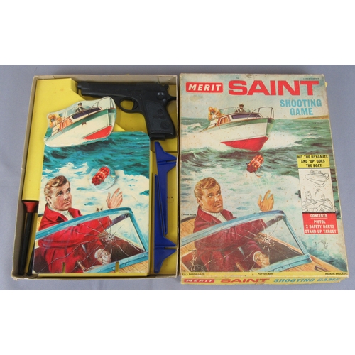 543 - ‘THE SAINT‘ SHOOTING GAME by Merit. Appears complete in an Excellent Box (box lid corners have split... 