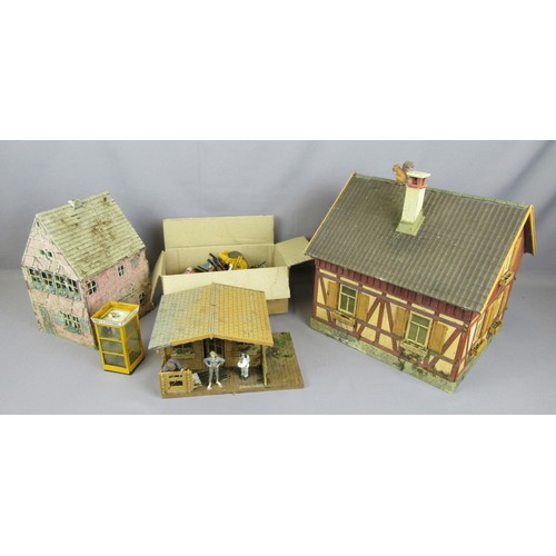 393 - Large Old Buildings comprising Period timber frame house measuring 33cm x 32cm x 36cm (H). Stone hou... 