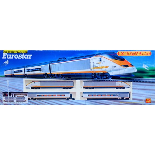 122 - HORNBY HO R547 “Eurostar” Train Set containing: 4-Car Eurostar Overhead Electric Unit (Power and Dum... 