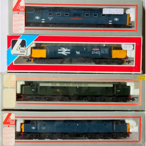 148 - LIMA 00 gauge Diesel Locos comprising: Class 37 “Oor Wullie” No. 37402 BR blue, Class 40 No. 40126 B... 