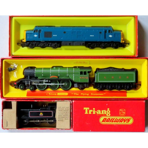 149 - HORNBY / TRIANG 00 gauge Locos comprising: R052 0-6-0 Tank Loco No. 47606 BR black. Excellent in Exc... 