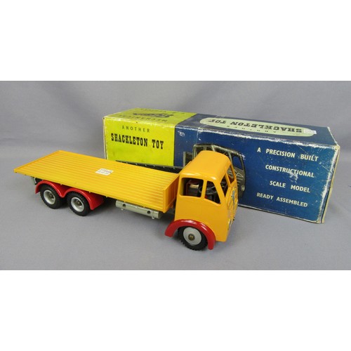 291 - SHACKLETON Foden Flatbed in yellow with red mudguards. Restored in a Reproduction Box.