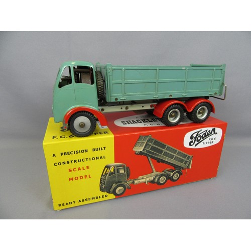 293 - SHACKLETON Foden Tipper Lorry in Green with red mudguards. Good Plus Original condition in Reproduct... 