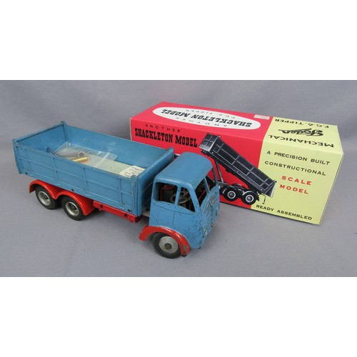 296 - SHACKLETON Foden Tipper Lorry in Blue with red mudguards. Good Original condition in Reproduction Bo... 