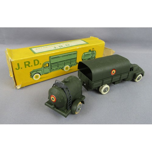 320 - JRD No.115 Military Covered Wagon with Tanker Trailer. Excellent in Good to Excellent Box.