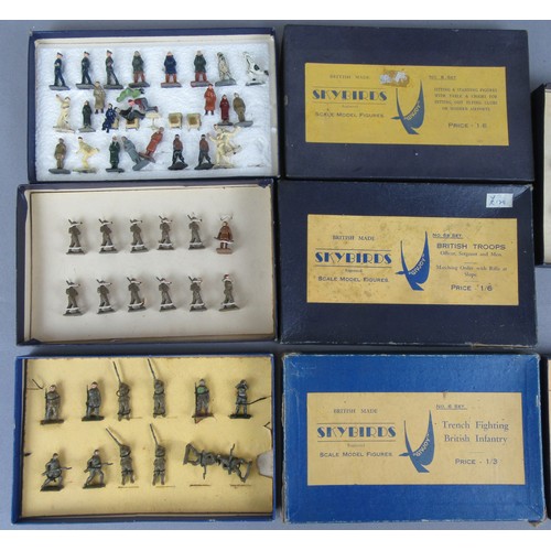 341 - SKYBIRDS Scale Model Figure Sets to include No.6b British Troops, No.5 Trench Fighting German Infant... 