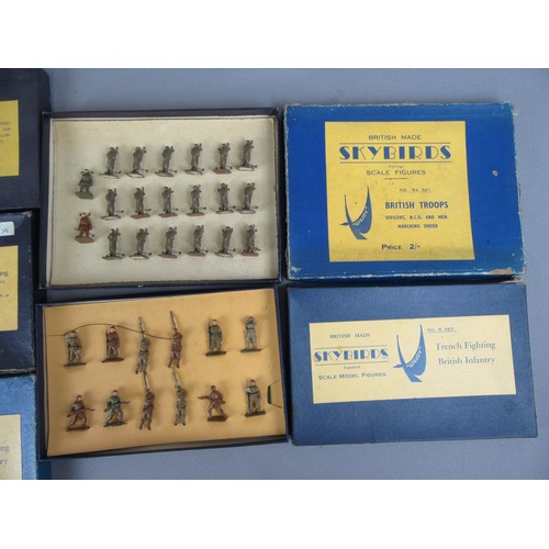 341 - SKYBIRDS Scale Model Figure Sets to include No.6b British Troops, No.5 Trench Fighting German Infant... 