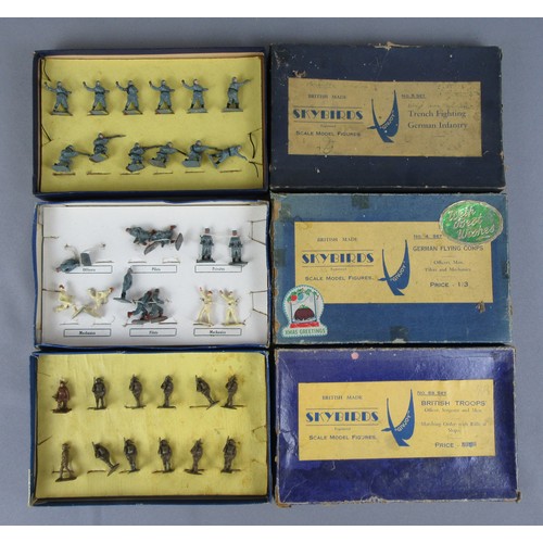 343 - SKYBIRDS Scale Model Figure Sets to include 2x No.6 Trench Fighting British Infantry, No.6a British ... 