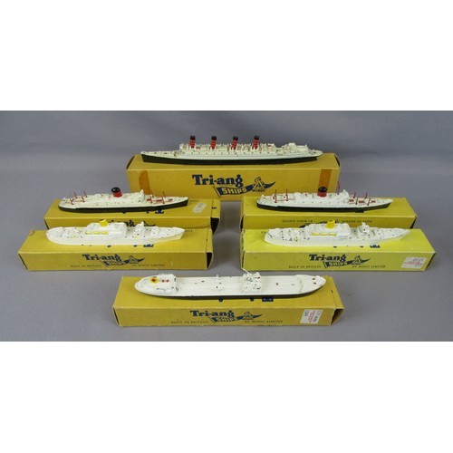 413 - TRIANG MINIC 1/1200 Scale Waterline ships to include M710 RMS Sylvania, M719 RMS Arlanza, M732 Varac... 