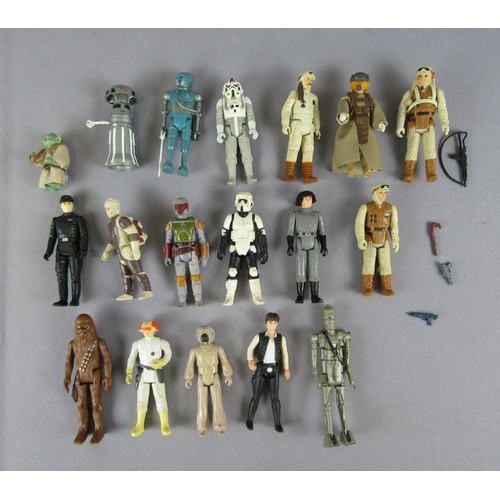 239 - STAR WARS Carry Case with 18 assorted vintage figures. Figures are Good to Excellent in a Good Plus ... 