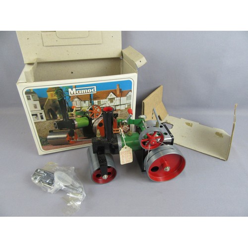 253 - MAMOD TE1a Traction Engine, SR1a Steam Roller, 2x Mamod Line Shaft and Miniature Polishing Machine. ... 